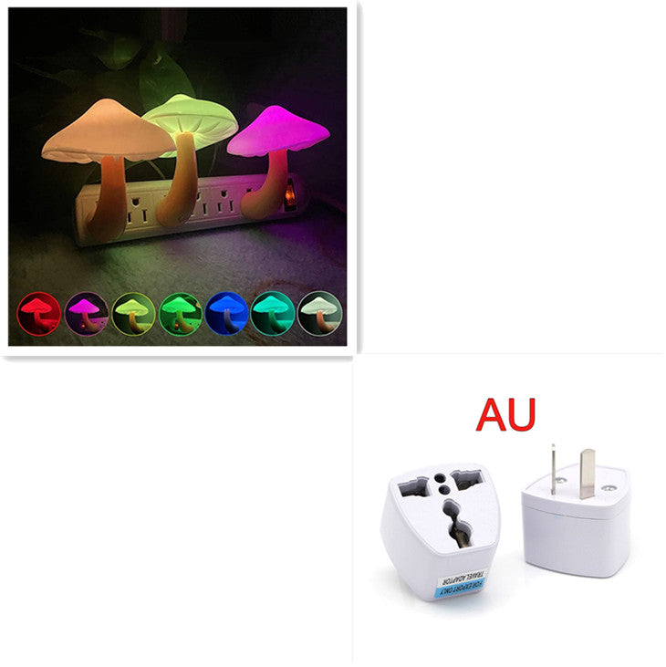 LED Night Light Mushroom Wall Socket Lamp EU US Plug Warm White Light-control Sensor Bedroom Light Home Decoration LED Night Light Mushroom Wall Socket Lamp EU US Plug Warm White Light-control Sensor Bedroom Light Home Decoration